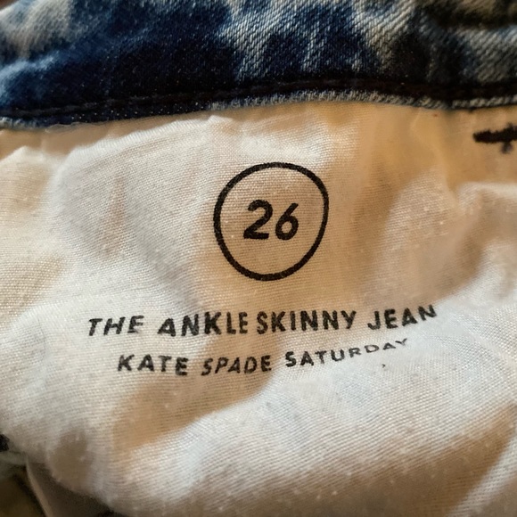 Kate Spade Saturday Skinny Ankle Jeans Sz 26 - Picture 4 of 4